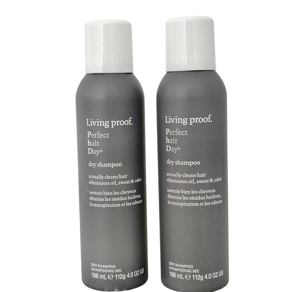 Living Proof Perfect Hair Day Dry Shampoo 4 oz. NEW Lot of 2 Eliminate Oil Sweat